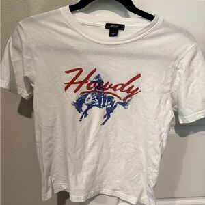 Howdy graphic baby tee